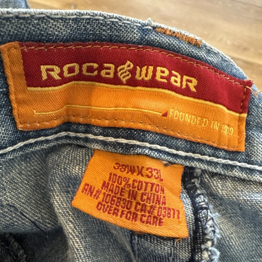 Vintage Rocawear‎ Jeans Mens 36 x 32 Loose Fit Denim Y2K Baggy Wide Leg Skater